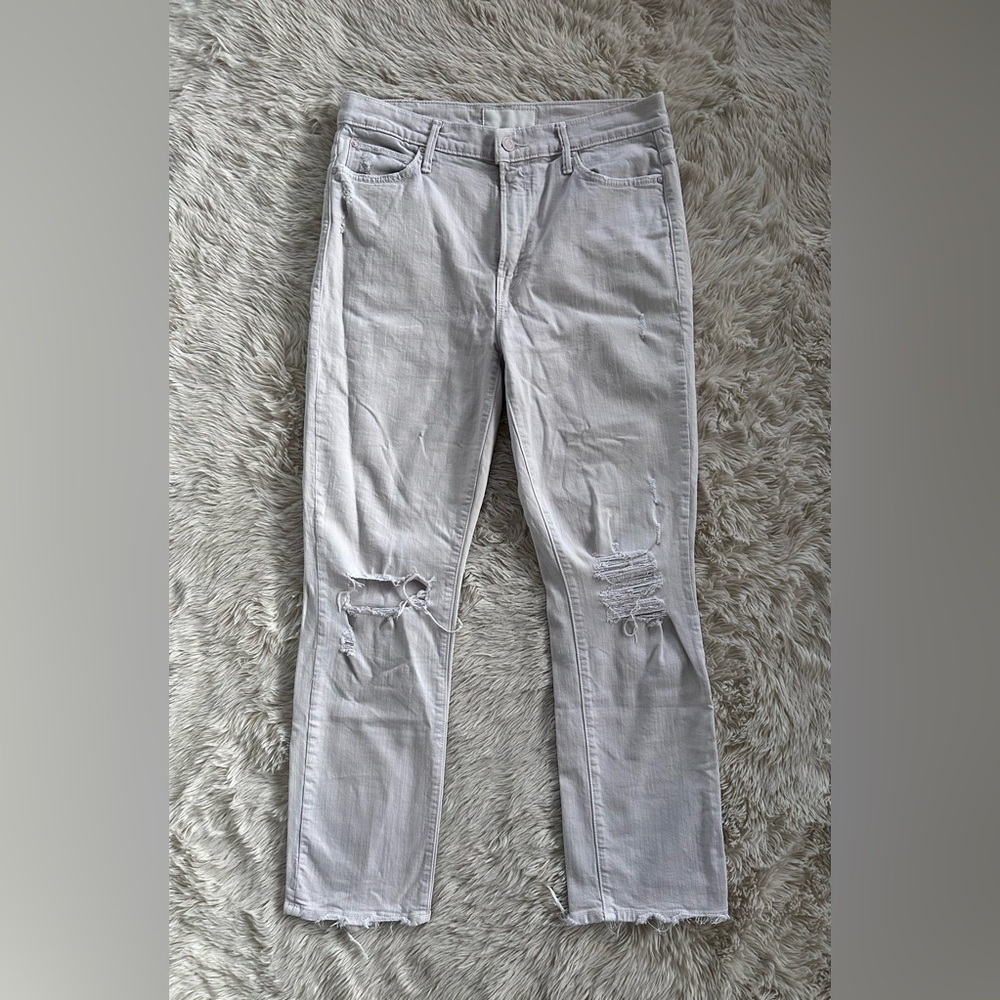 Mother Superior Denim High Waisted Rascal Ankle Jeans Devil Drinks Coffee Sz 30 - Picture 2 of 15